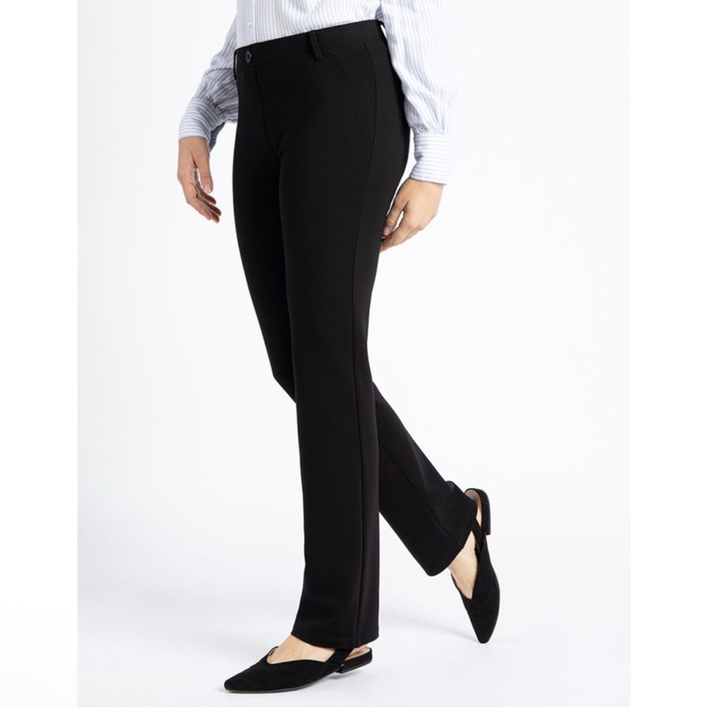 Betabrand Black straight leg pants size small